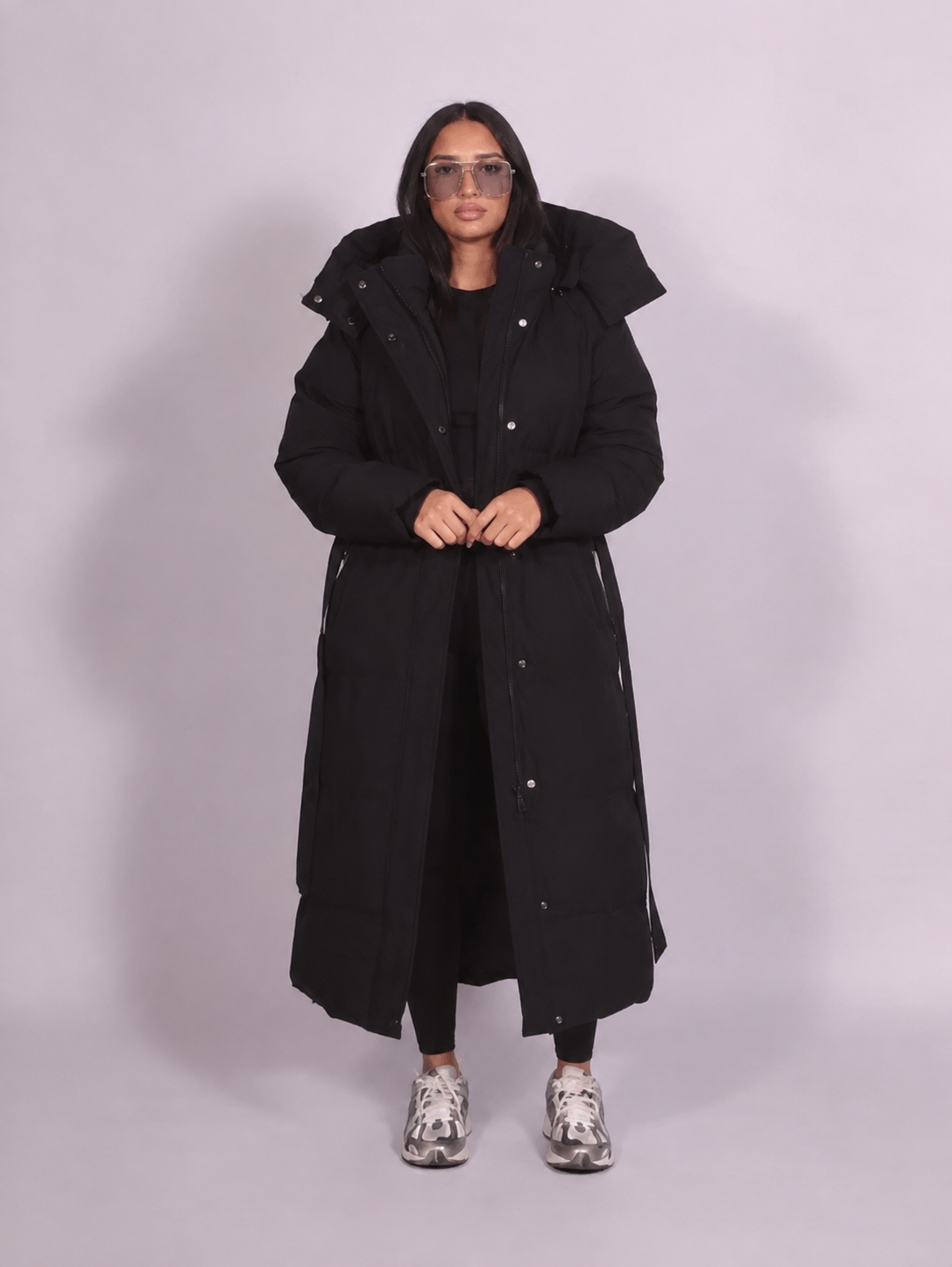 Hooded Puffer Longline Coat