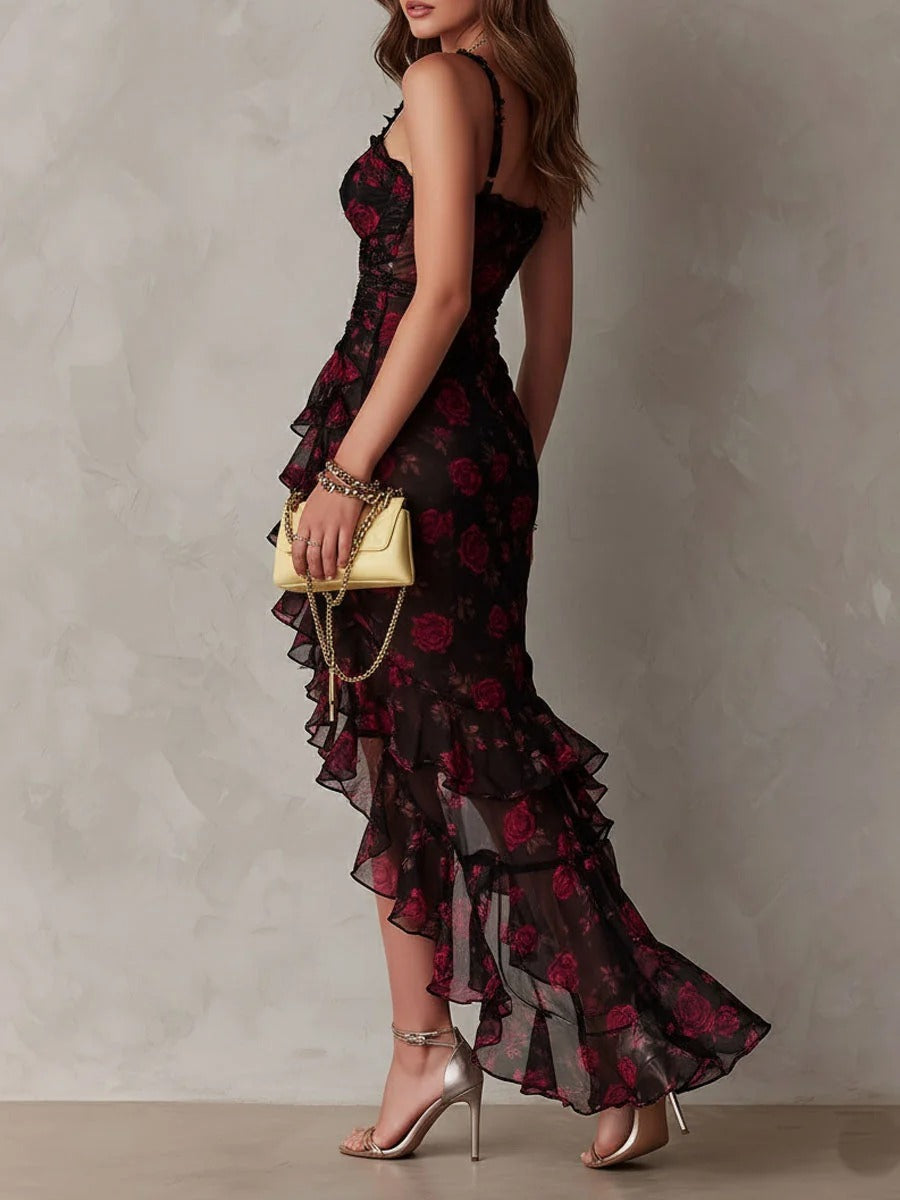 Blossom Mesh Midi Dress