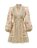 Roselight Plunge Mini Dress
