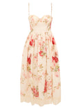 Roselight Picnic Midi Dress