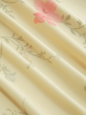 Mesh Sweetheart Floral A-Line Maxi Dress