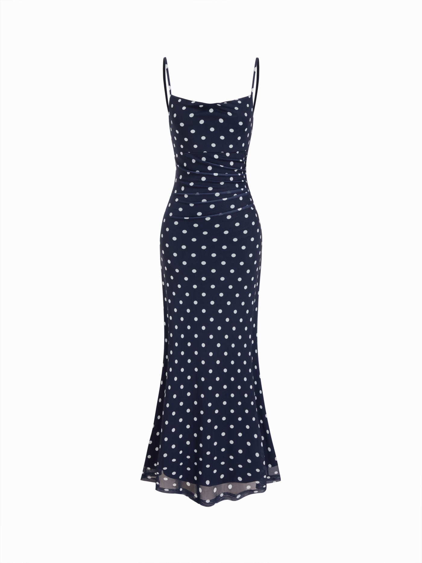 Polka Dot Lace Mermaid Maxi Dress