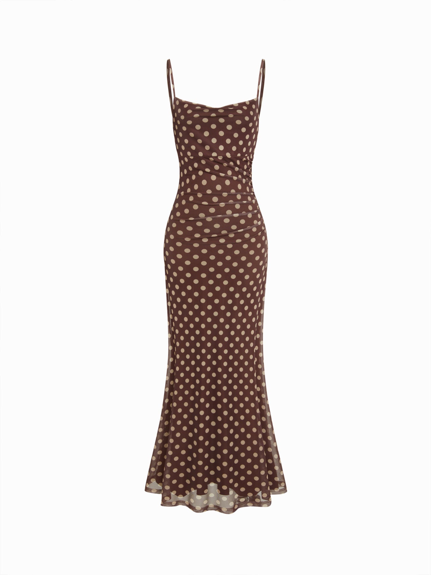 Polka Dot Lace Mermaid Maxi Dress