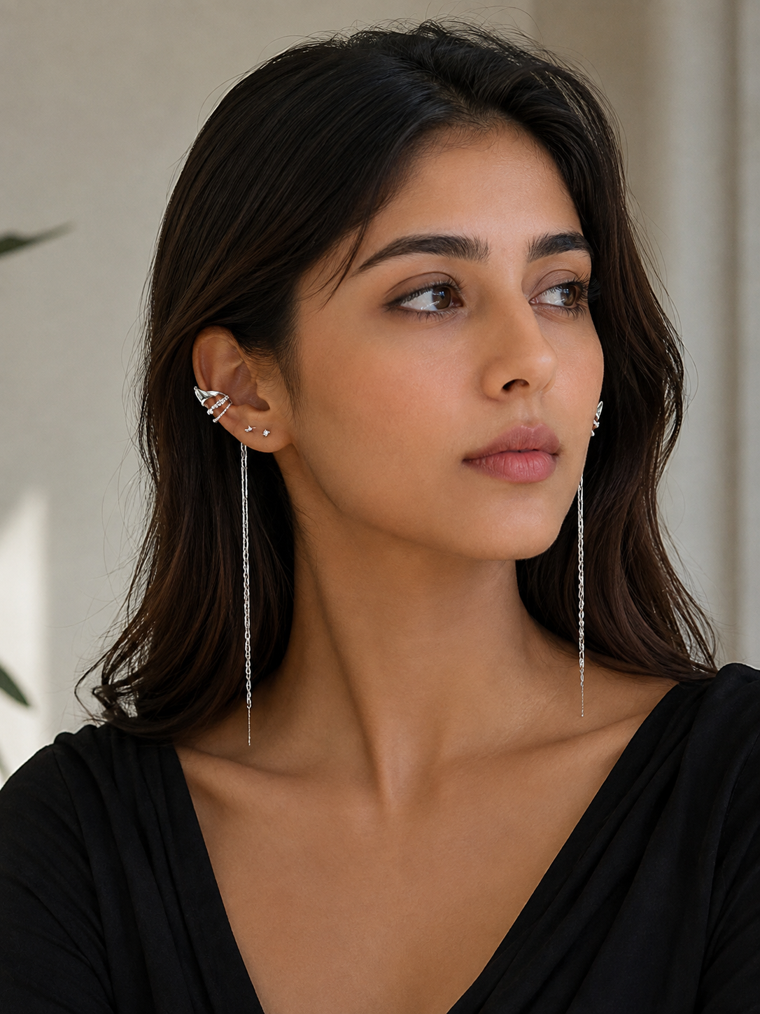 Celestial Chain Tassel Ear Cuff