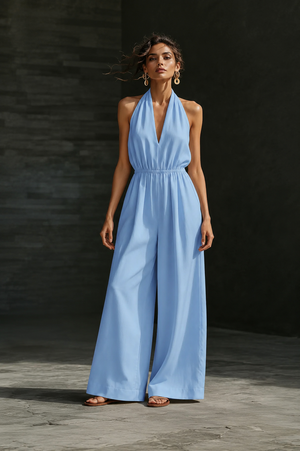 Deep V-Neck Jumpsuit