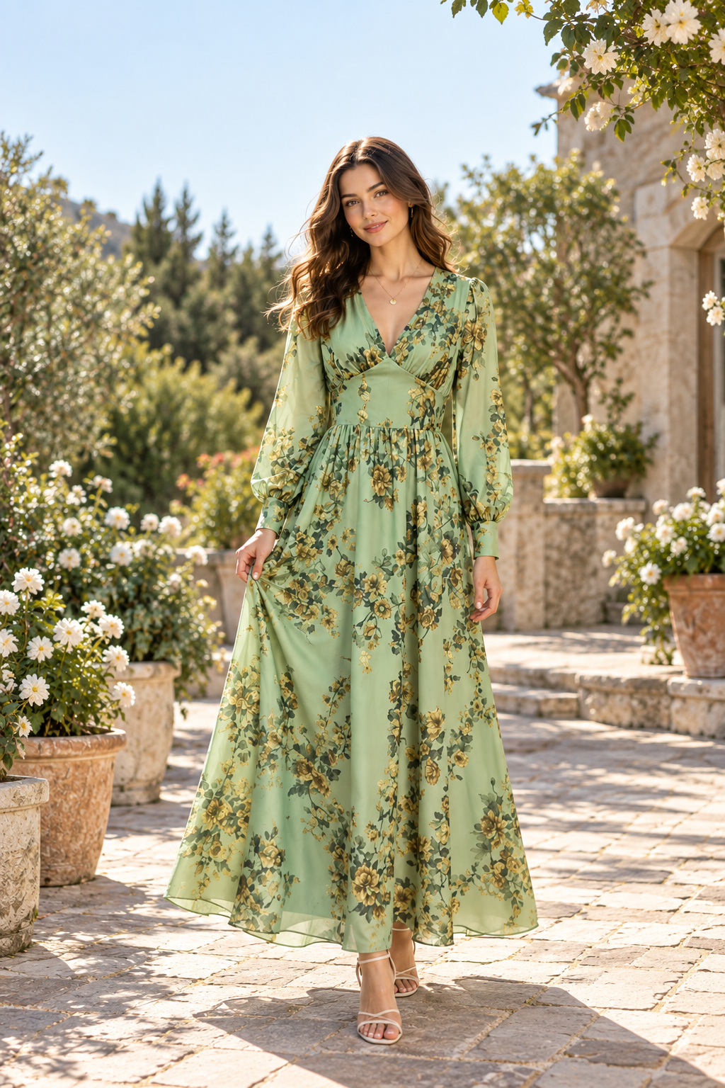 Vintage Printed Dress