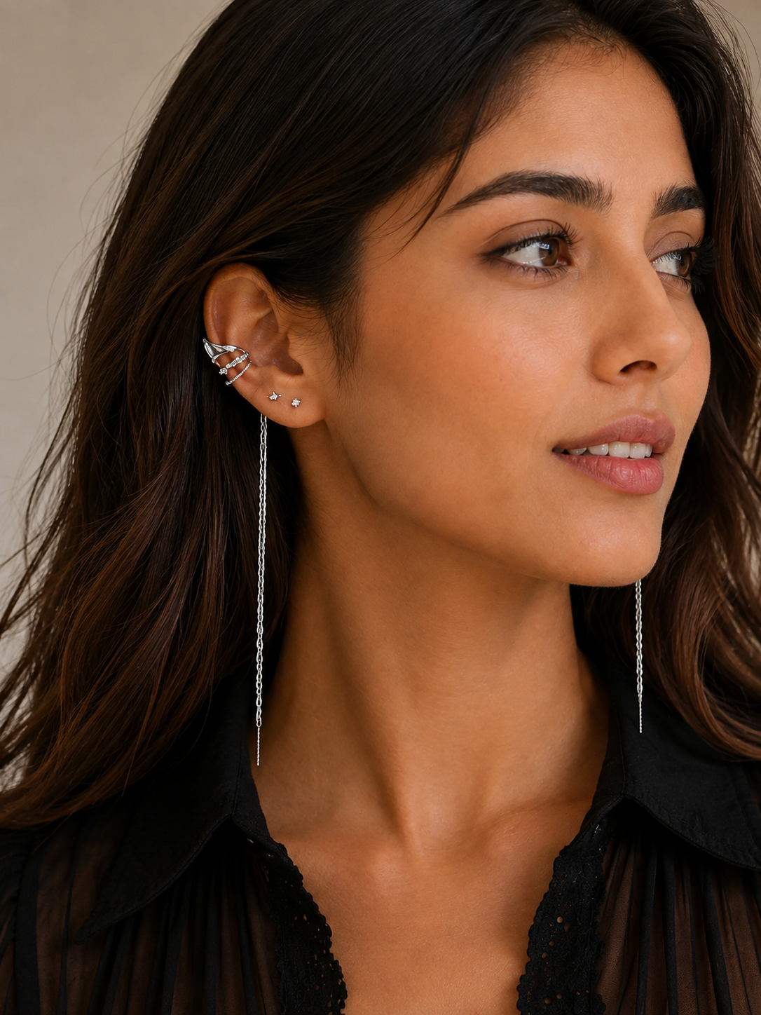 Celestial Chain Tassel Ear Cuff