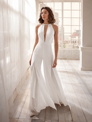 Backless Wide-Leg Jumpsuit