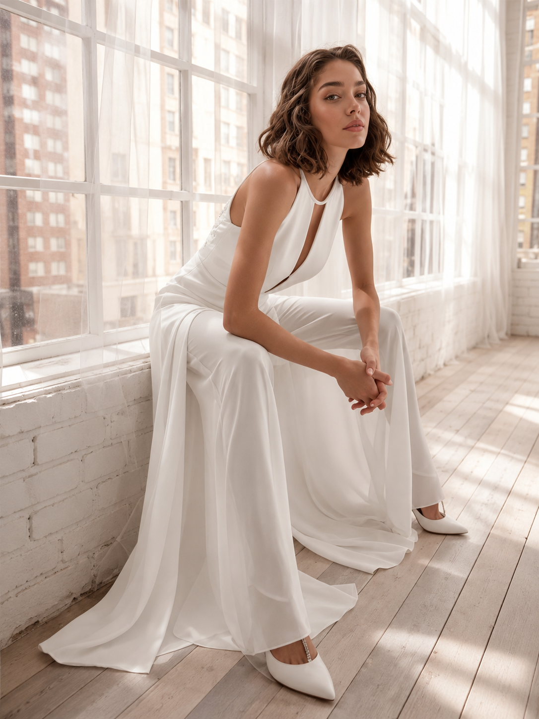 Backless Wide-Leg Jumpsuit