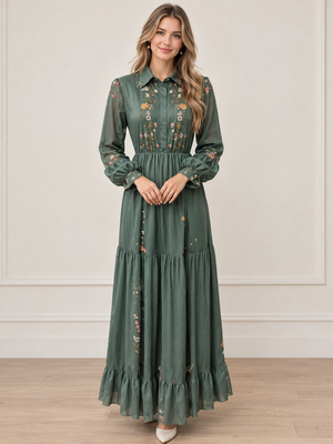 Printed Long Dress