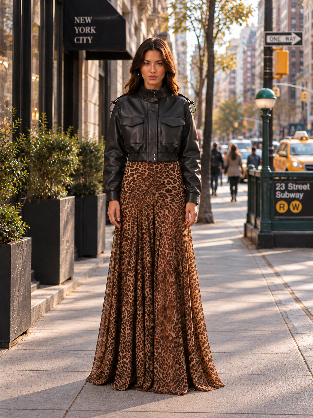 Luna Cropped Leather Jacket
