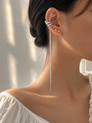 Celestial Chain Tassel Ear Cuff