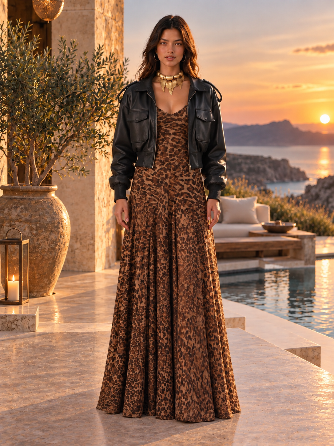 Luna Cropped Leather Jacket