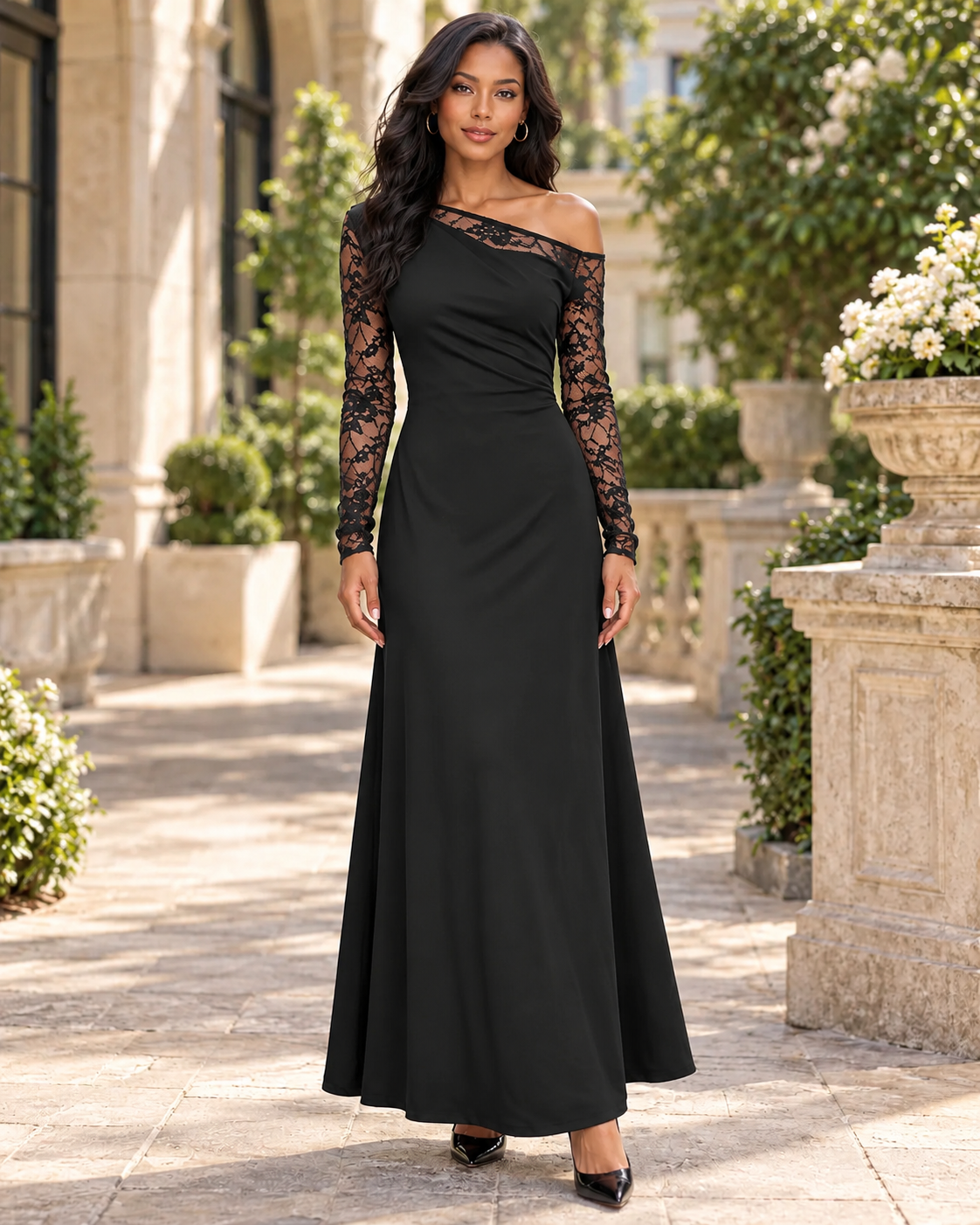 Off-Shoulder Evening Dress