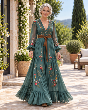 Printed Long Dress