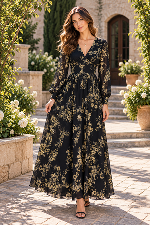 Vintage Printed Dress