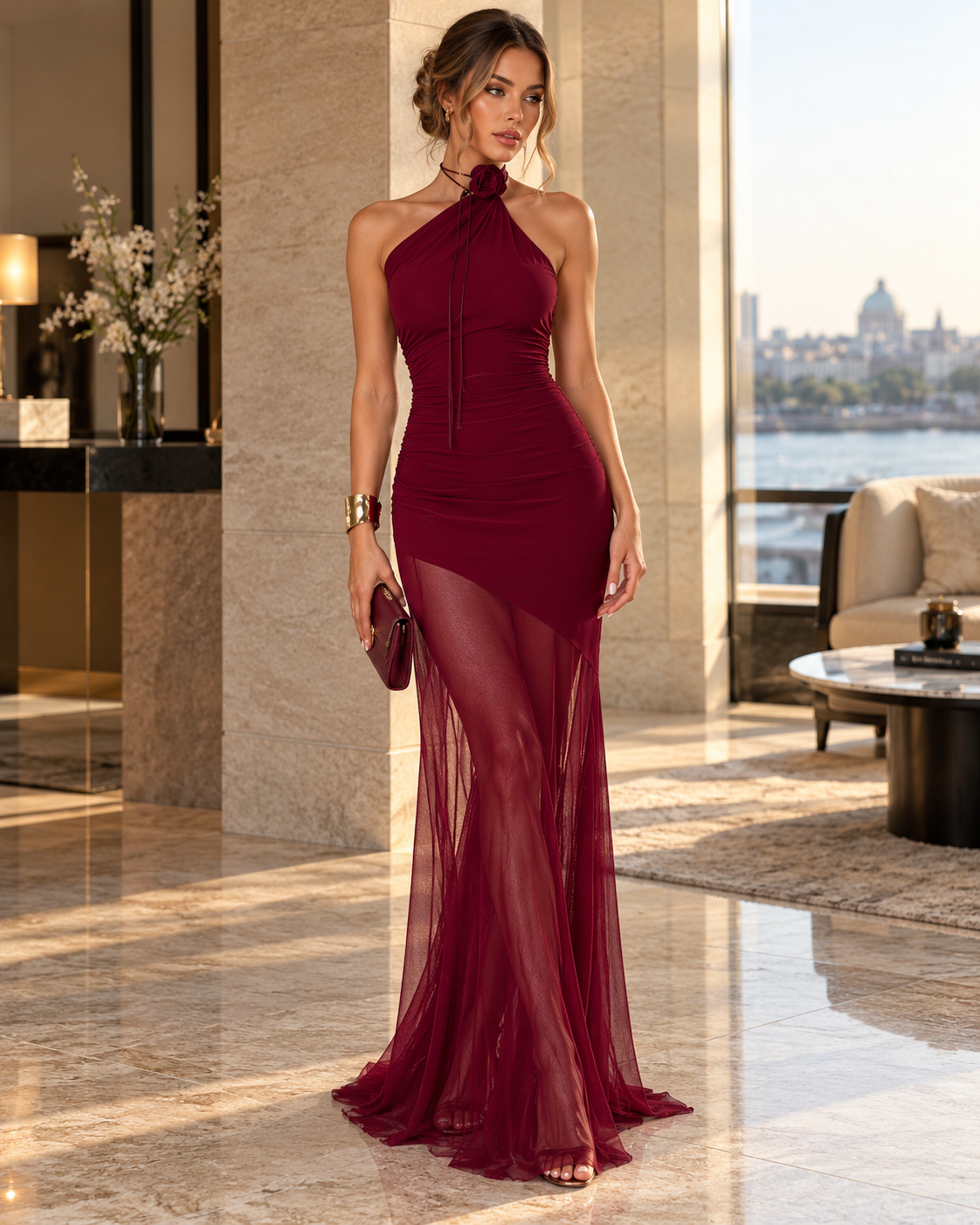 One-Shoulder Maxi Dress