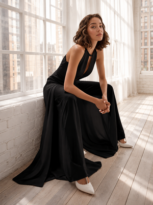 Backless Wide-Leg Jumpsuit