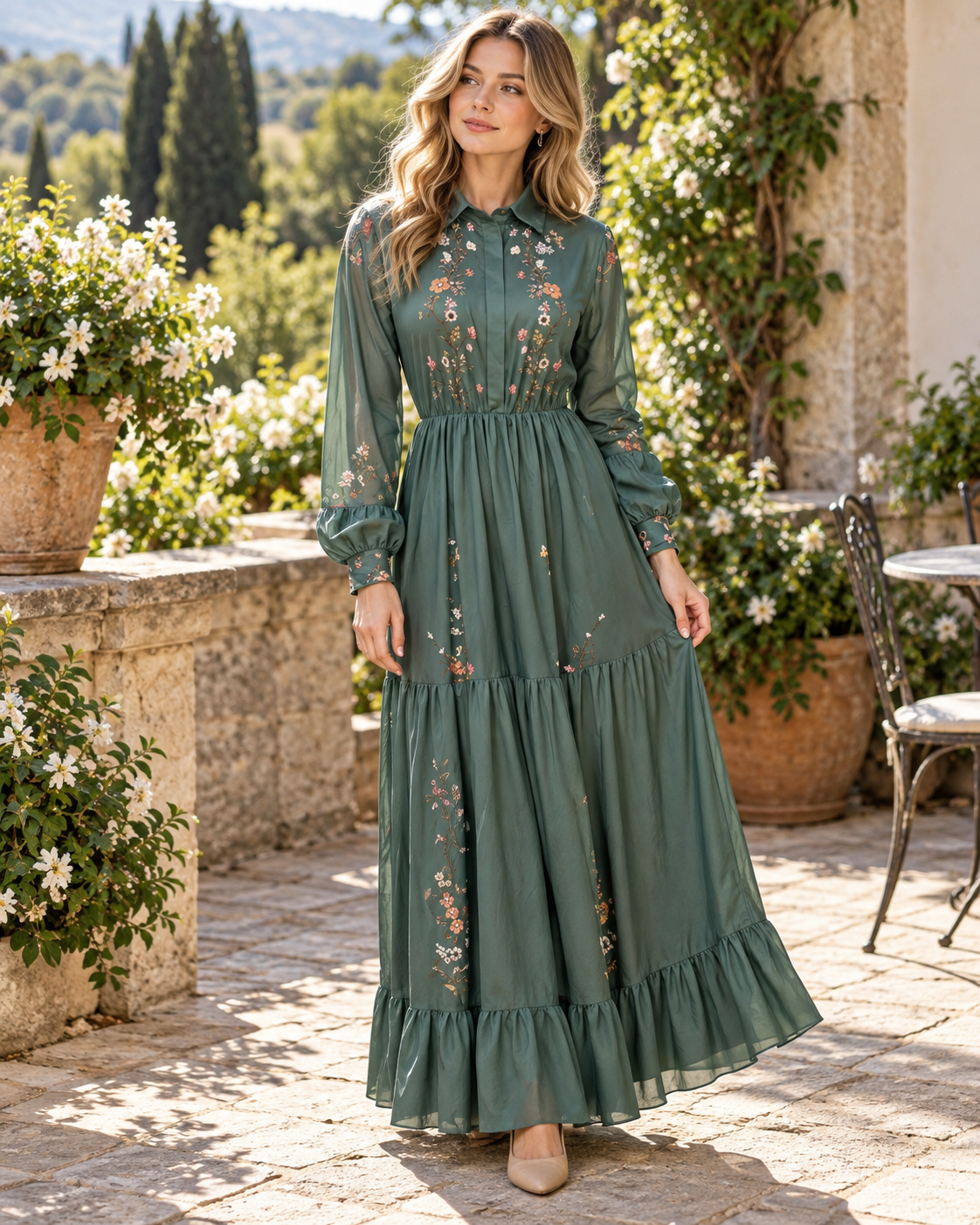 Printed Long Dress