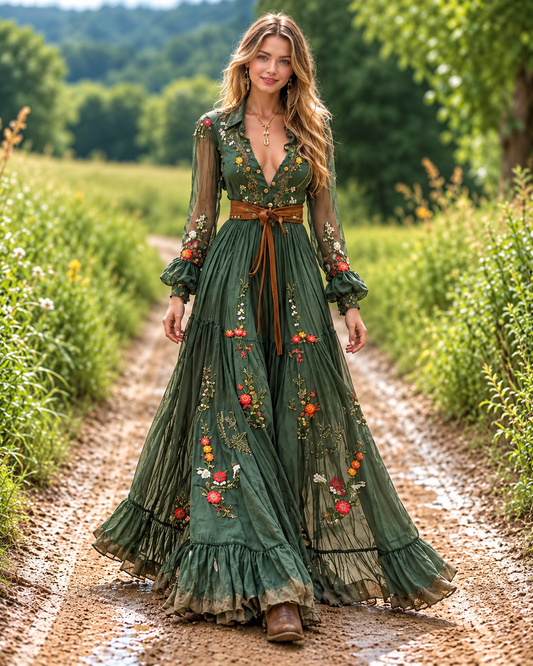 Printed Long Dress