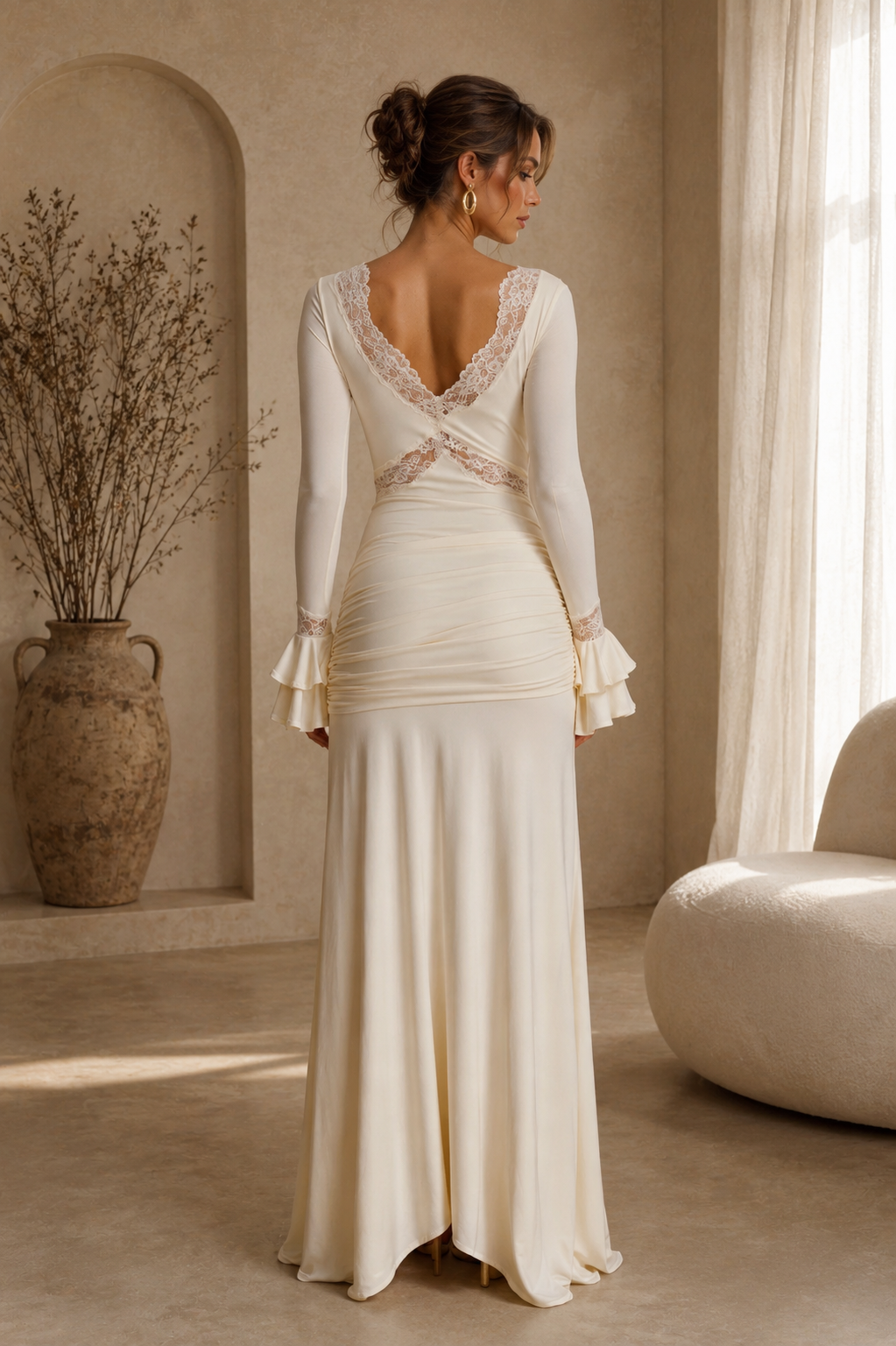 Slinky Lace Maxi Dress