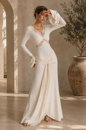 Slinky Lace Maxi Dress