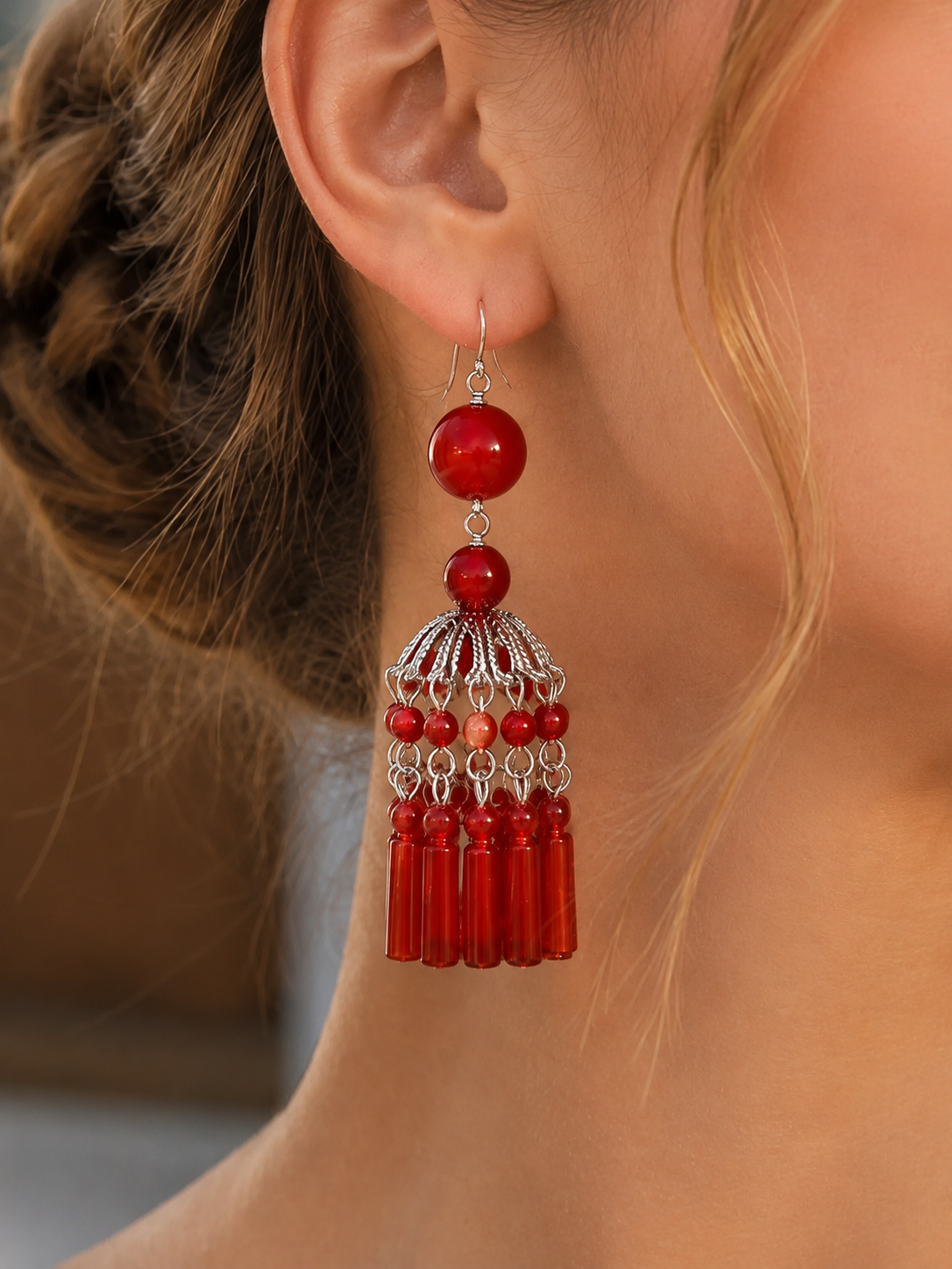 Luxe Geo Drop Earrings