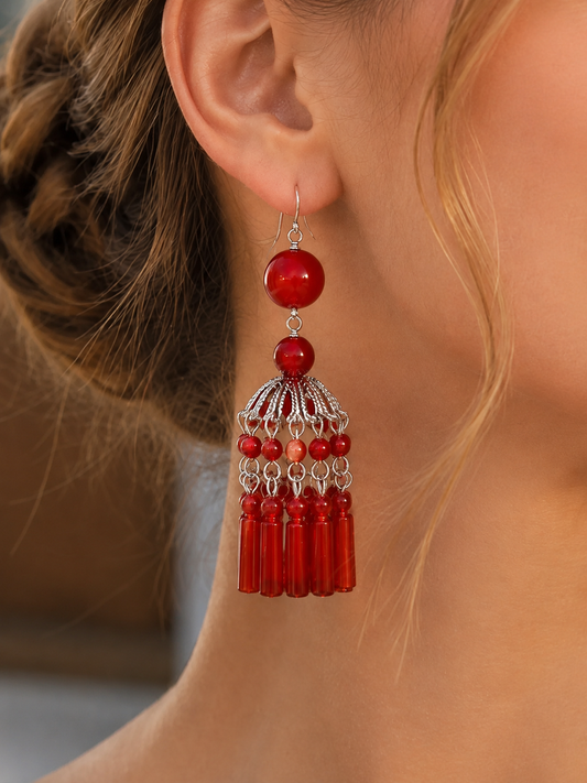 Luxe Geo Drop Earrings