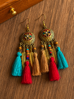 Boho Heritage Tassel Earrings