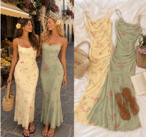 Mesh Sweetheart Floral A-Line Maxi Dress
