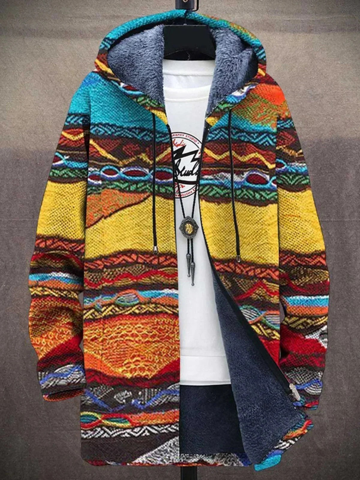 Aria Patchwork Hooded Cardigan