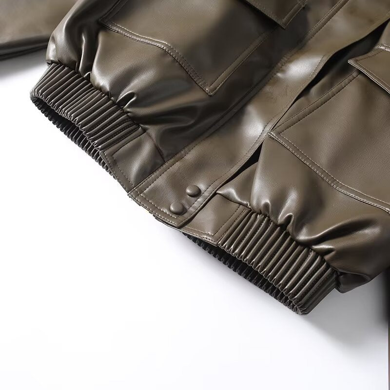 Luna Cropped Leather Jacket