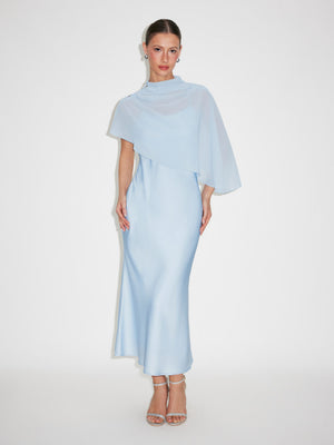 Grace Draped Cape Dress Set