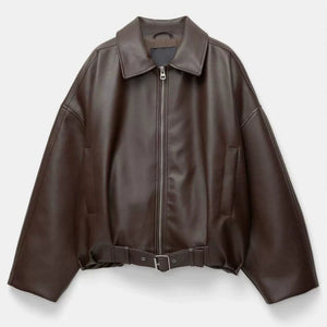 Belted Leather Jacket