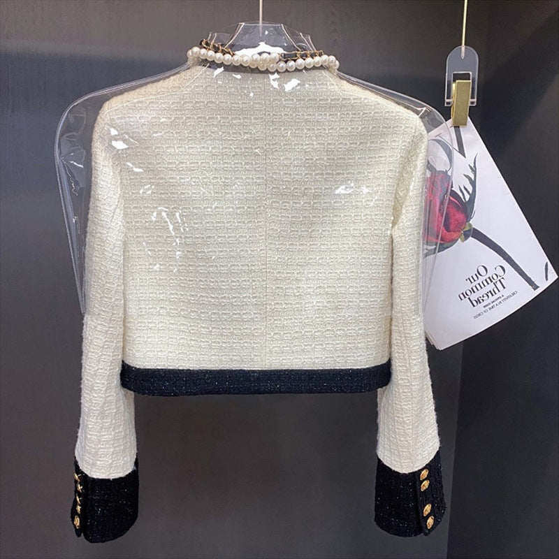 Contrast Trim Tweed Jacket and Pant