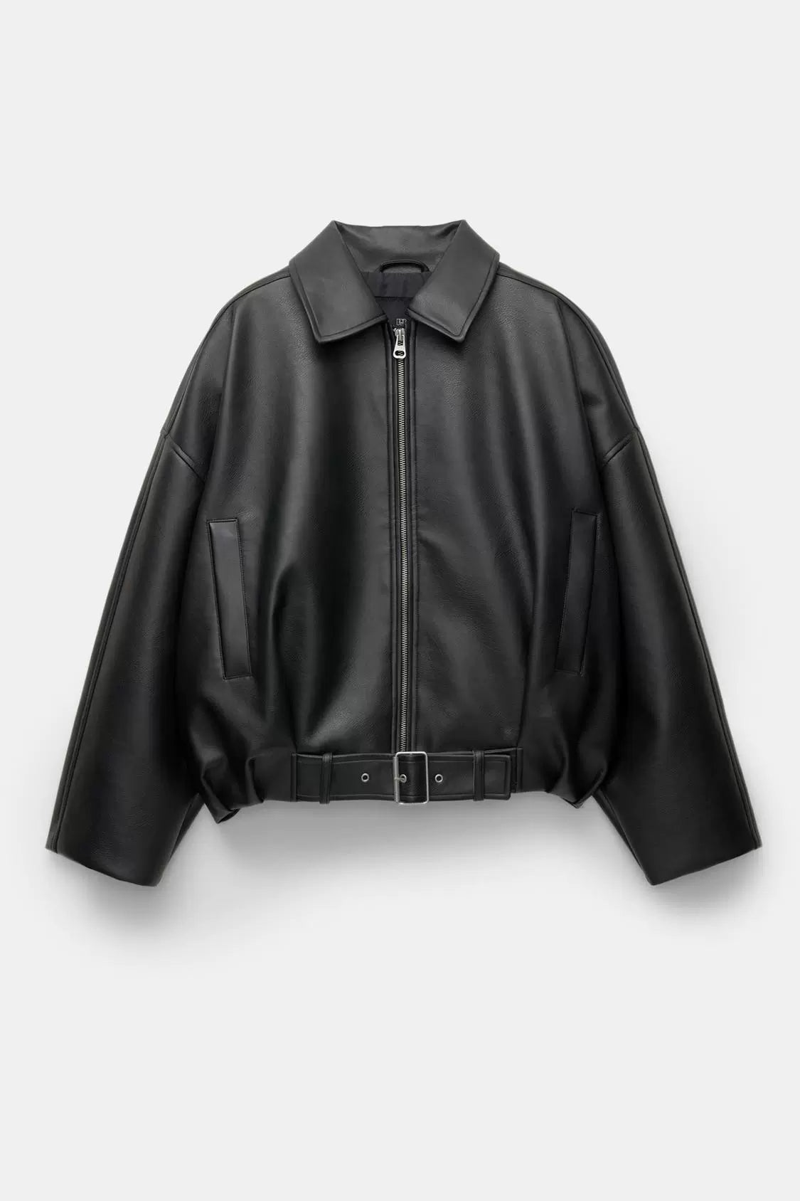 Belted Leather Jacket
