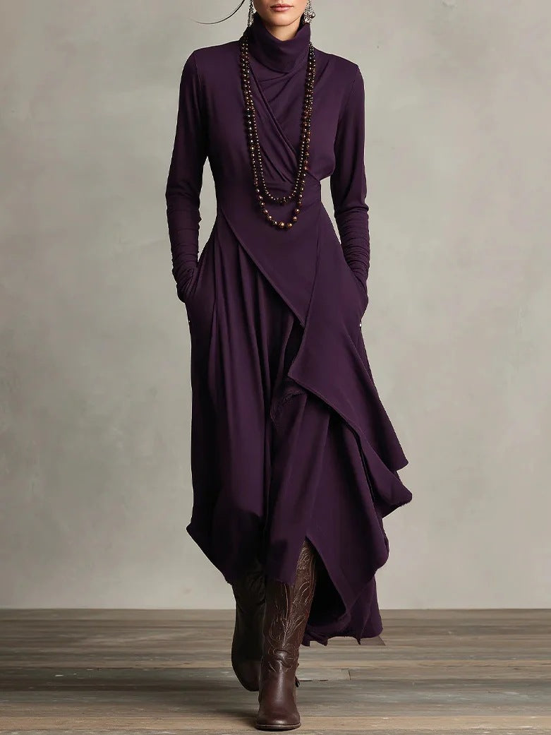 Layered Turtleneck Maxi