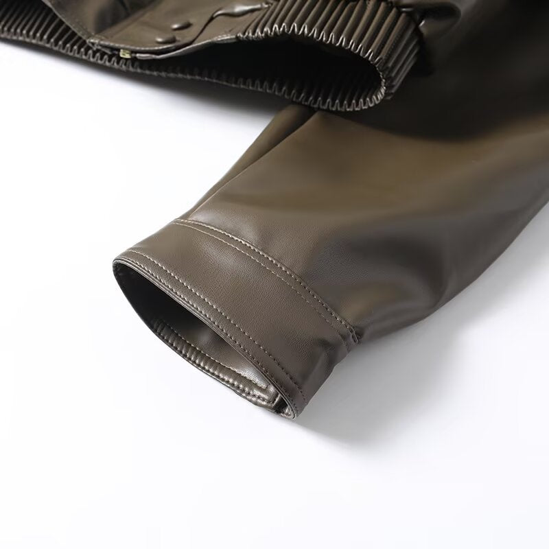 Luna Cropped Leather Jacket