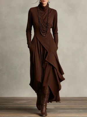 Layered Turtleneck Maxi