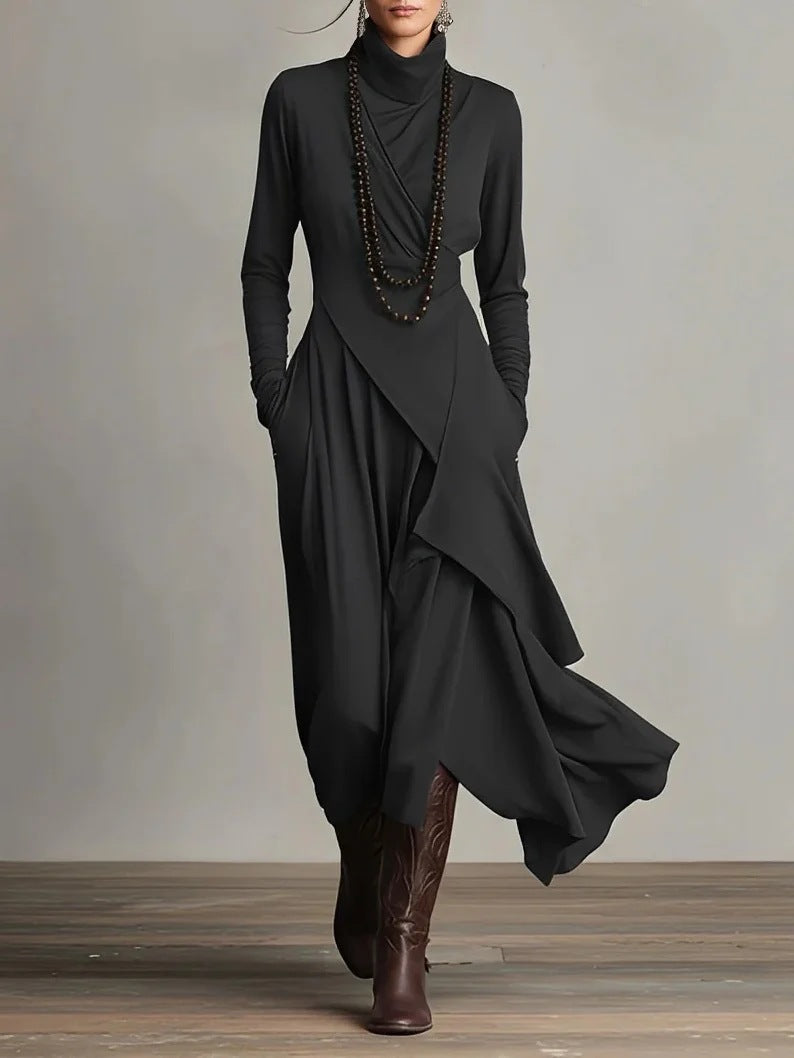 Layered Turtleneck Maxi