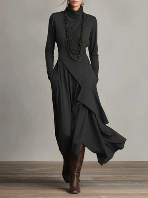 Layered Turtleneck Maxi