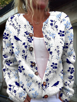 Floral Knit Cardigan