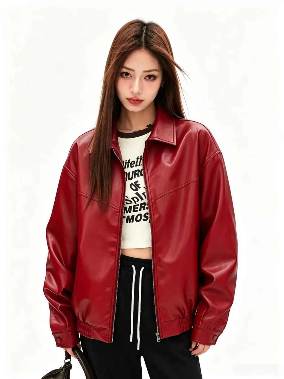 Zip-Up Leather Jacket
