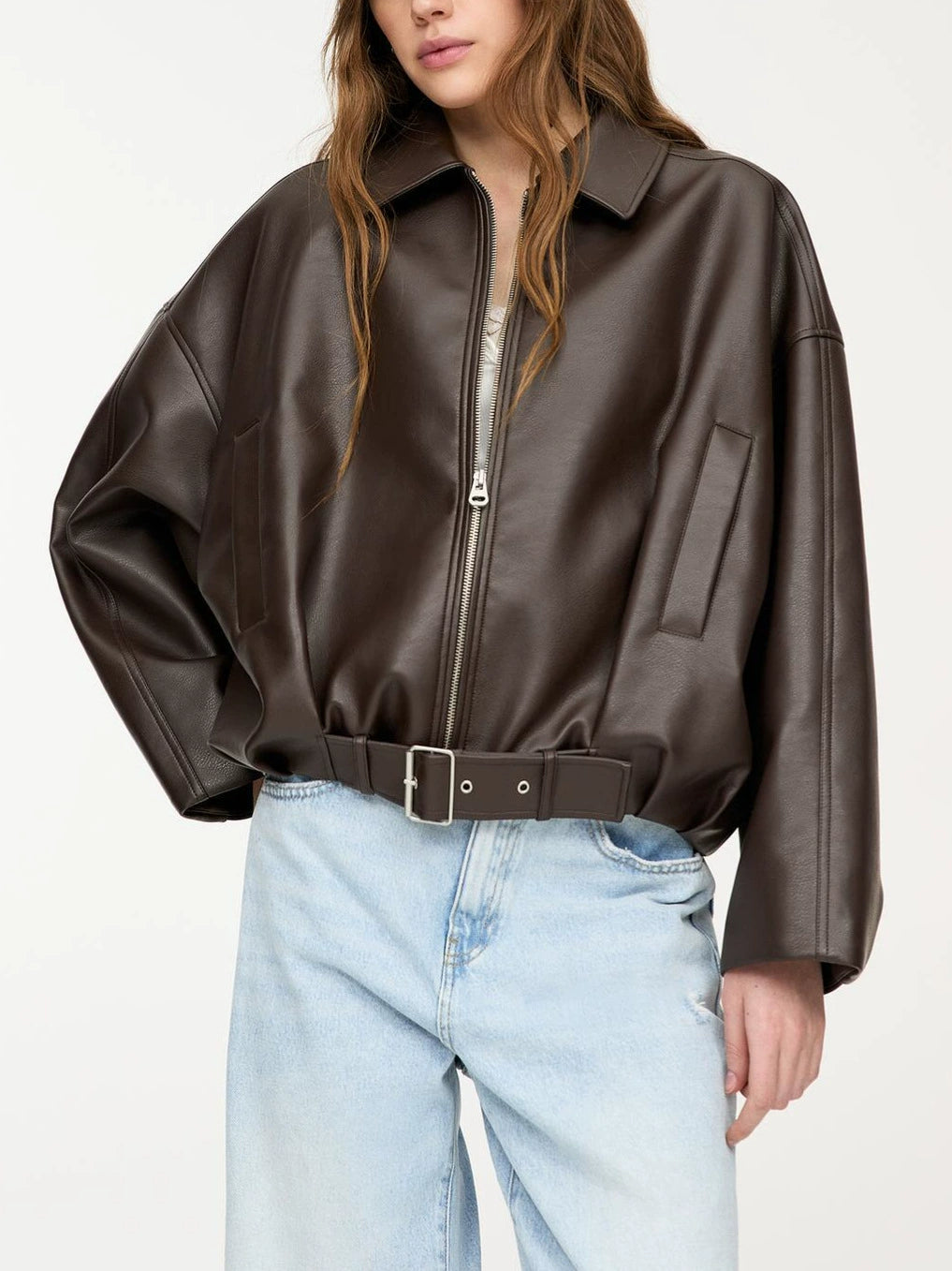 Belted Leather Jacket
