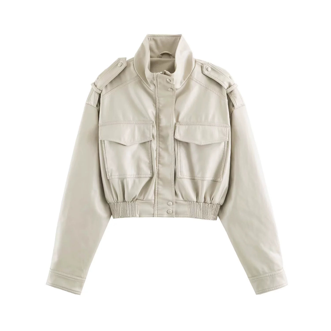 Luna Cropped Leather Jacket