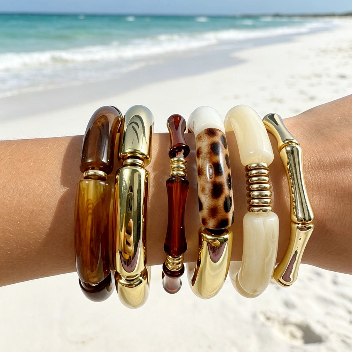 Resin Cuff Bracelet Sets