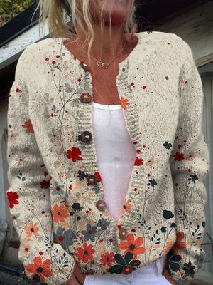 Floral Knit Cardigan