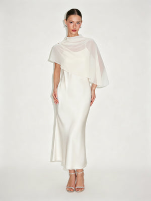 Grace Draped Cape Dress Set