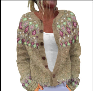 Floral Knit Cardigan