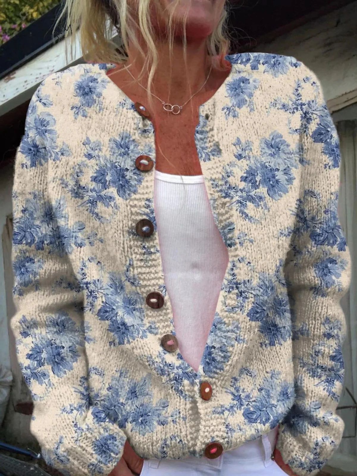 Floral Knit Cardigan